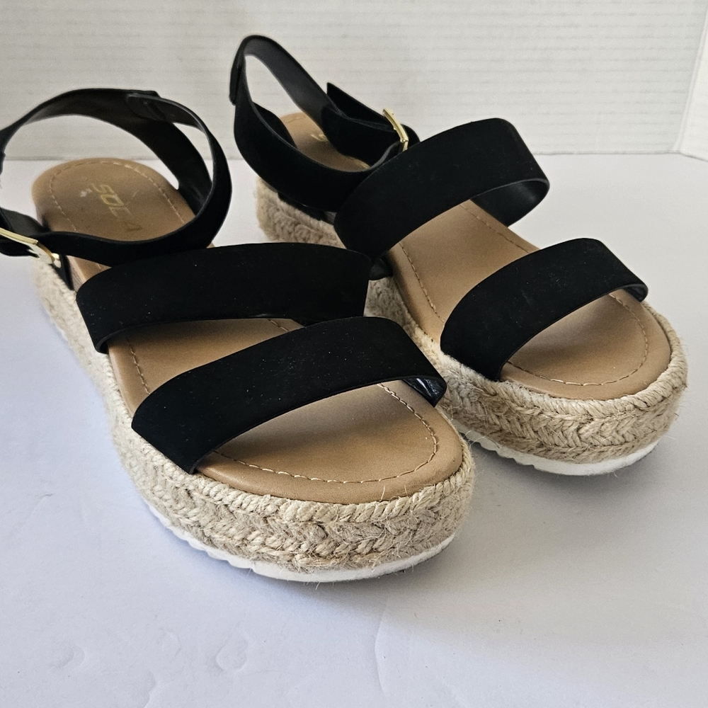 Soda espadrille‎ ankle strap sandals size 8